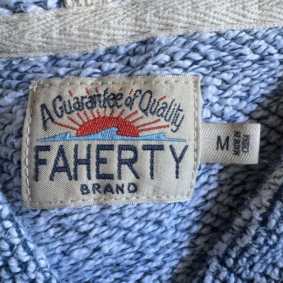 Faherty Beach Terry Whitewater Hoodie - Med - Picture 6 of 8